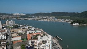 A day out on the water in Santos and Guarujá, Brazil

This video takes you on a tour of the coast of Santos and Guarujá, Brazil. The video begins with a shot of the boats leaving the port of Santos.