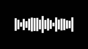 Sound Wave Effect, Audio Equalizer Background Animation. Overlay Video.