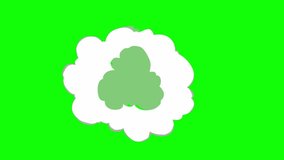 Cartoon smoke explosion on a green screen. Cartoon Smoke transition animation with key colour. Chroma key, 4K - Powered by Shutterstock - Get 15% off with code: PIKWIZARD15