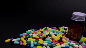 Video of colorful medicine capsules