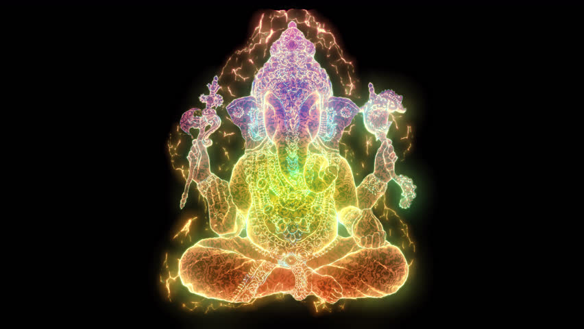 Crazy, rapid energy glow surrounds Ganesha in this seamless VJ loop. As a stunning CGI creation, his vibrant colors rhythmically shift, providing a dynamic, seamless loop for VJ displays. Royalty-Free Stock Footage #1108924871