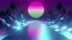 80s Moon Line Background Loop - Powered by Shutterstock - Get 15% off with code: PIKWIZARD15