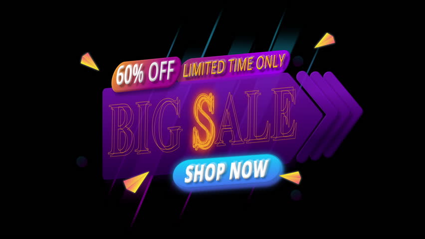 Animation Final Sale Banner for Black Friday or Cyber Monday Royalty-Free Stock Footage #1108928373