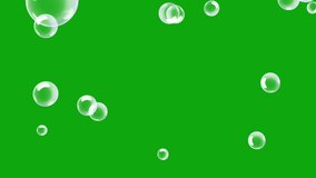 Bubble animation green screen video, Abstract technology, science, engineering artificial intelligence