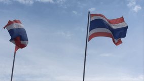 4k Thai flag stock video