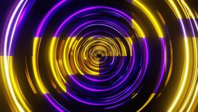 Purple and Gold Floating Circles Background VJ Loop in 4K