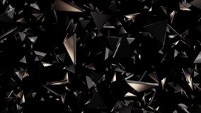 Moving Metal Triangles, Pieces Background Animation. Matte Channel Video.  - Powered by Shutterstock - Get 15% off with code: PIKWIZARD15