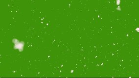 Top view Winter Snow, Falling snow animation loop Slow motion