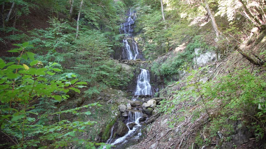 Shichifuku Falls Tsuru City, Yamanashi Prefecture
 | Shutterstock HD Video #1108957775