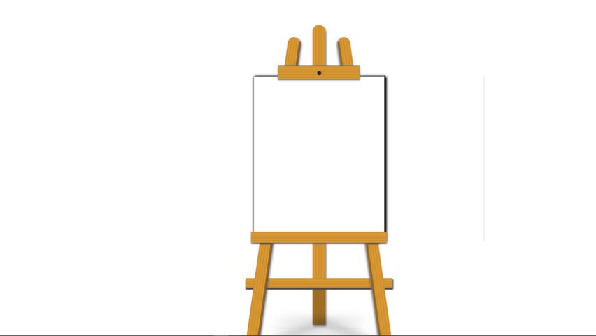 Sequential placement of empty oil painting with animation on white background. 4K video loop animation. | Shutterstock HD Video #1108961329