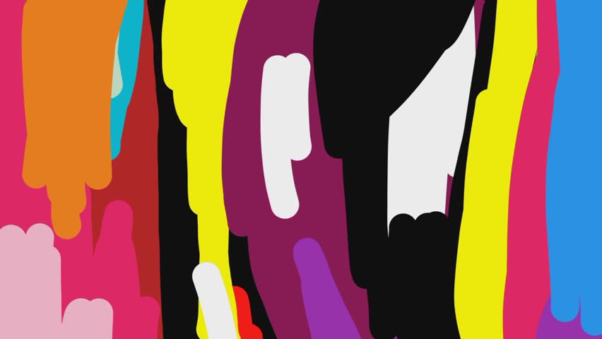Abstract 3-Dimensional Animated Colors in Smooth Wavy Wall Style. Multicolor and Colorful Pattern Concept. Colorful Wavy Reflection Surface Macro. Trendy and Modern Colored Fluid Abstraction Flow. | Shutterstock HD Video #1108965251
