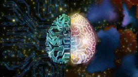 Left right human brain concept. Analytical vs creativity. Creative part and logic part with social and business doodle. Art, creativity, and mathematical analysis are combined in the human brain - Powered by Shutterstock - Get 15% off with code: PIKWIZARD15