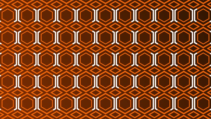 Animated White lines moving over hexagonal pattern Orange color background	 | Shutterstock HD Video #1108974591