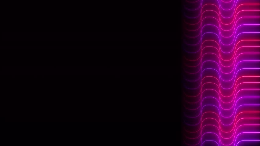 Wavy loop able pattern background with shiny neon glowing animation. Move from left to right transition effect | Shutterstock HD Video #1108974973
