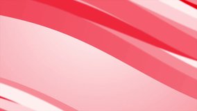 Animated Abstract Red gray curve waves flowing 2d blurry background. Seamless looping animation background	
