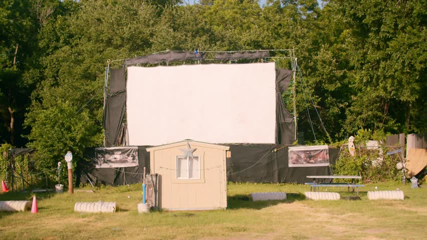 Projector Screen at Drive In Theater