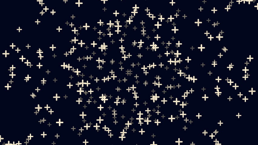 A visually striking image – a pattern of stars and crosses on a dark backdrop. The stars are composed of small white dots, while the crosses consist of larger white dots against a black background | Shutterstock HD Video #1108988833