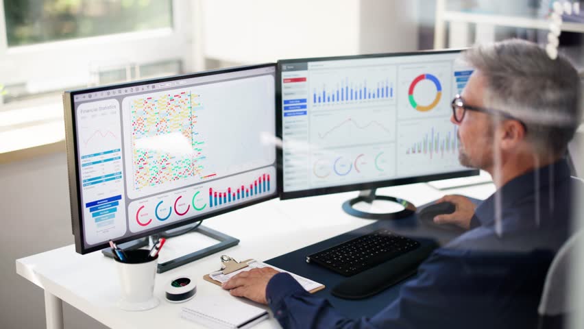 Financial Business Analytics Data Dashboard. Analyst Man - Powered by Shutterstock - Get 15% off with code: PIKWIZARD15