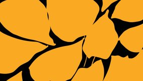 Filling the screen with cartoon yellow leaves on a black screen. Autumn video transition with yellow shapes. Falling leaves to change screen in 4K with alpha channel. - Powered by Shutterstock - Get 15% off with code: PIKWIZARD15