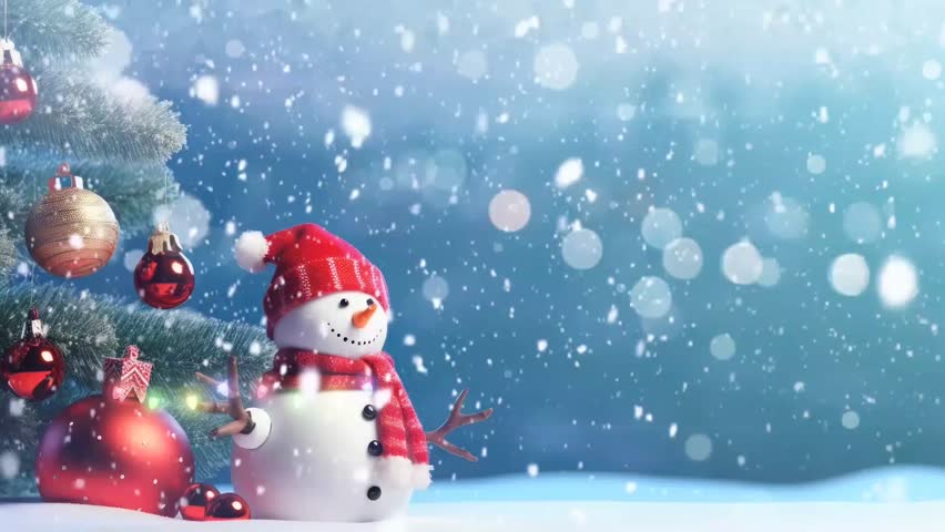 Christmas decorative with greeting text animation and snowflake. seamless looping time-lapse virtual video animation background.	 | Shutterstock HD Video #1108996827