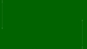 A animation with a line and a circle going through the corner of the green screen. Design template full hd video loop