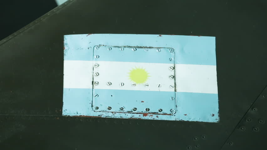 Argentine Air Force Fighter Jet Wing Insignia With Vapor Trail, Military Aircraft Detail, Buenos Aires, Argentina