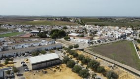 Aerial videos of El Palmar de Troya, an Andalusian town located in the province of Seville.