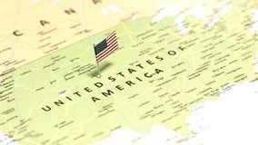 Explore the captivating United States map in this educational video that combines the beauty of America's diverse landscape with engaging map animation. This United States video, 