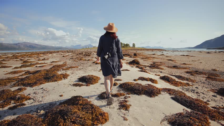Behind the Lens - Girl Photographing Desert Scenes in Slow Motion