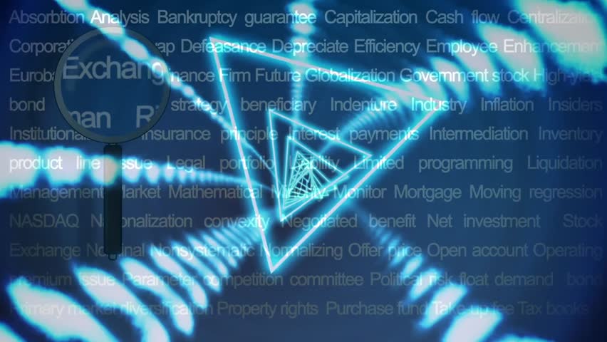 animation of tunnel made of triangles over risk strategy debt on navy background - Powered by Shutterstock - Get 15% off with code: PIKWIZARD15