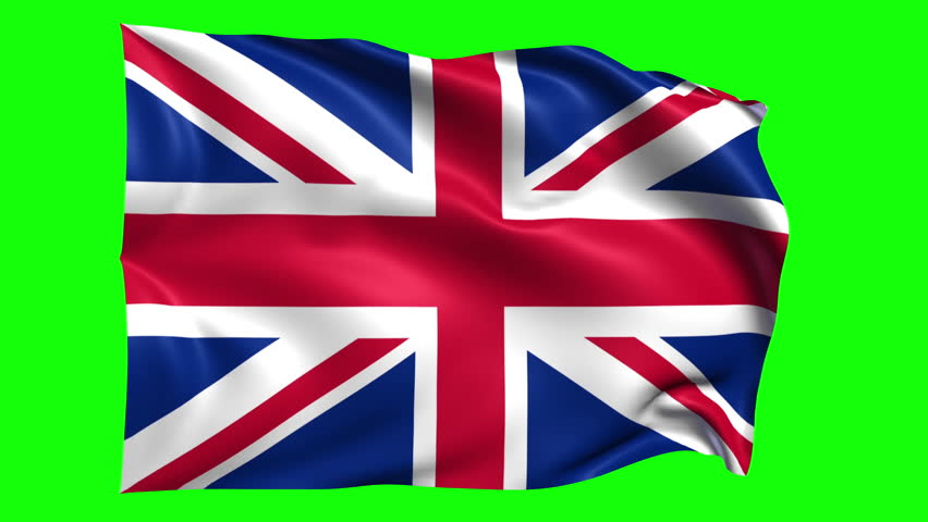 United Kingdom flag on a green screen, perfect loop, 3D animation Royalty-Free Stock Footage #1109051185