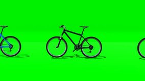 bicycle green screen animation video