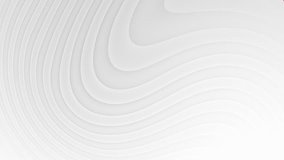 Grey white curve waves flowing abstract corporate background. Seamless looping animation