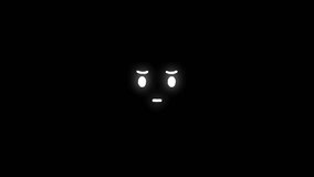 Fun glowing smiley emoticon emoji face expressions animated elements on a dark background - Powered by Shutterstock - Get 15% off with code: PIKWIZARD15
