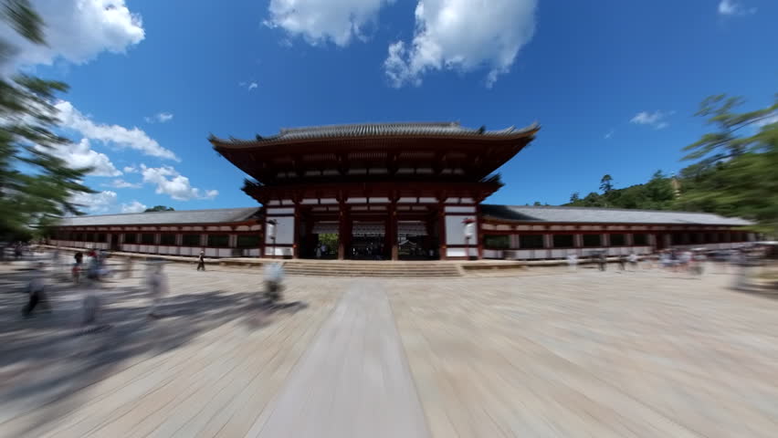 Time lapse from point of view in Todaiji temple of Nara, Japan | Shutterstock HD Video #1109072269