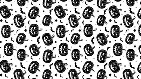 4k Animated Vertical Silhouette Scary Halloween pumpkins Seamless Pattern with stars and Bats Vintage Style Creepy Pumpkins Banner Template Motion Texture Happy Halloween Trick or Treat Motion Design - Powered by Shutterstock - Get 15% off with code: PIKWIZARD15