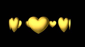Heart love video 3D background