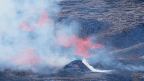 Kilauea Crater Eruption September 11 viewed from the east or south east corner. Close up of lava fountain day 2 of the eruption. - Powered by Shutterstock - Get 15% off with code: PIKWIZARD15