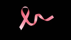 Pink ribbon of breast cancer awareness campaign in October month. alpha channel included - Powered by Shutterstock - Get 15% off with code: PIKWIZARD15