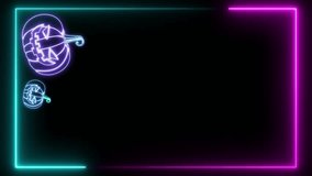4K Loop animation of neon lines Halloween Pumpkin Creepy Face Expression on black background Animation For The Holiday Halloween Scary pumpkin face at night with moving on dark space Holiday Halloween - Powered by Shutterstock - Get 15% off with code: PIKWIZARD15