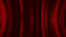 bright red led spots dotted stripes screen wall neon lines on black background glowing animated motion light’s fluorescent technology futuristic modern tunnel. Abstract backdrop 3D rendering 4k - Powered by Shutterstock - Get 15% off with code: PIKWIZARD15