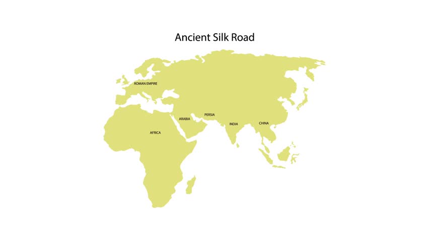 history and trading, Ancient Silk Road, silk trade with China, The Silk Road was a network of trade routes connecting China and the Far East with the Middle East and Europe Royalty-Free Stock Footage #1109086857