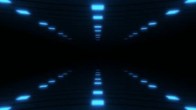 High neon blue spots floods zooming moving glowing squares grid lights 3d Animation in Seamless Looping Traffic. Sci-fi Digital in Dark black Backdrop. Neon Glowing sticks wall stage show  - Powered by Shutterstock - Get 15% off with code: PIKWIZARD15
