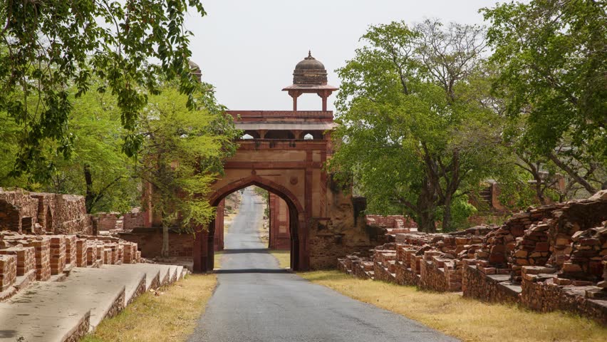 Of the original seven imposing gates of Fatehpur Sikri, only five remain intact, Rajastan, India