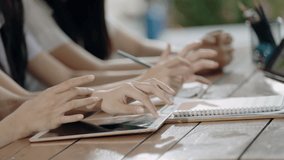 University after classroom campus, college professor teacher and asian students discuss, teamwork share ideas knowledge and thoughts - Powered by Shutterstock - Get 15% off with code: PIKWIZARD15