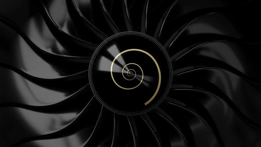 Rotating jet engine blades - 3D 4k animation (3840 x 2160 px) Royalty-Free Stock Footage #1109118291