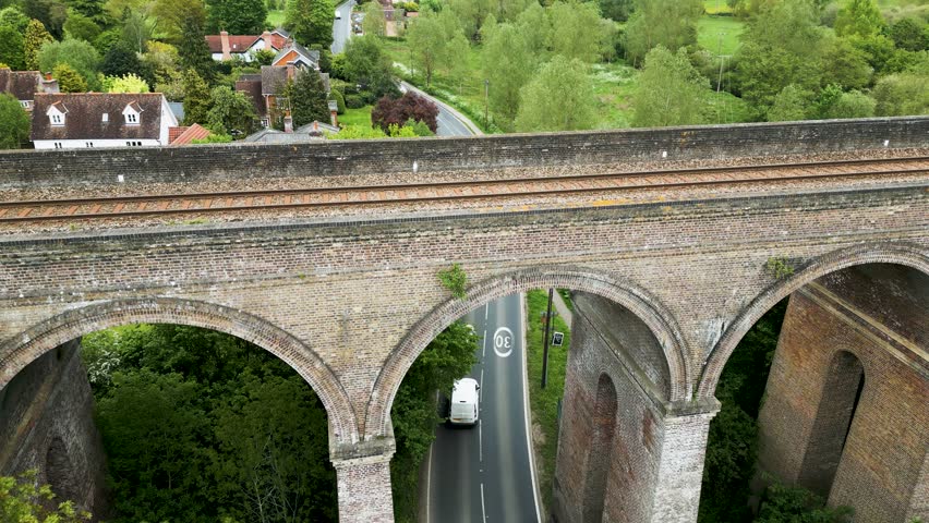 The Chappel Viaduct drone view
