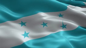 Honduras flag video waving in wind. Realistic flag background. Close up view, perfect loop, 4K footage - Powered by Shutterstock - Get 15% off with code: PIKWIZARD15