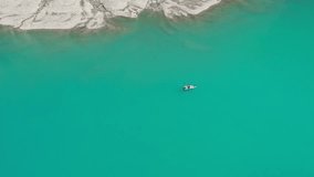 Oeschinen Lake is a lake in the Bernese Oberland, Switzerland. The lake was created by a giant landslide and is fed through a series of mountain creeks and drains underground. 4K video.