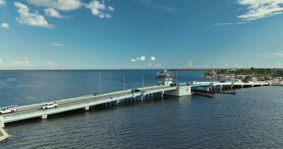 Draw bridge near Ft. Myers, Florida post hurricane Ian